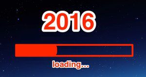 2016 loading progress bar on starry background.