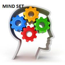 Head silhouette with colorful gears inside.
